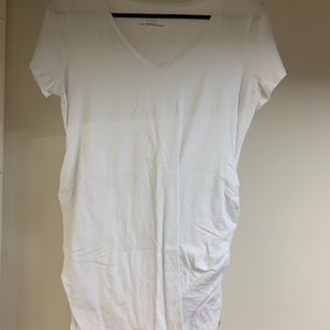 White maternity v-neck
